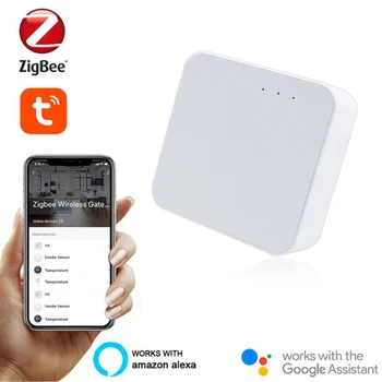 Мост-концентратор Tuya Zigbee Gateway, умный дом, дистанционное управление устройствами Zigbee Через приложение Smart Life, совместимое с Alexa