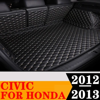 Изготовленный на заказ Полный комплект коврика для багажника автомобиля HONDA Civic 2013 2012 Задний грузовой лайнер Задний Багажник багажная площадка Автомобильные Ковровые покрытия Детали