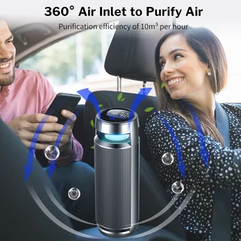 Автомобильный воздухоочиститель Deelife с фильтром True HEPA для автомобильной очистки 12 В ионного Удаления запахов