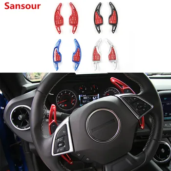 Sansour Украшение салона автомобиля, рулевого колеса, весла для переключения передач, наклейки для Chevrolet Camaro 2017 года выпуска, автомобильные аксессуары для укладки