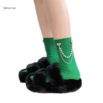 B36D 1 пара носков в стиле лолиты, носки до щиколоток, хлопчатобумажные носки с оборками, милые носки с оборками