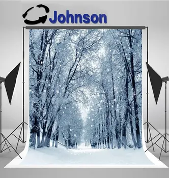 Зимний Снежный лес, метель, пейзаж парка, фотофон, высококачественная компьютерная печать, живописный фон