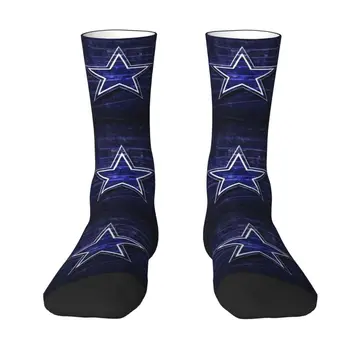 Мужские носки Cowboy Star для экипажа, унисекс, крутые носки с 3D принтом