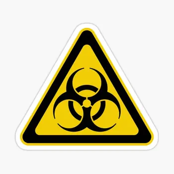 Символ биологической опасности, предупреждающий знак, желтый, 5ШТ автомобильных наклеек для комнаты, милые украшения для автомобилей, декор, Мультяшный фон, аниме