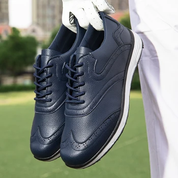 Новая обувь для гольфа, мужские профессиональные кроссовки для гольфа без шипов, уличная прогулочная обувь для игроков в гольф, роскошные прогулочные кроссовки