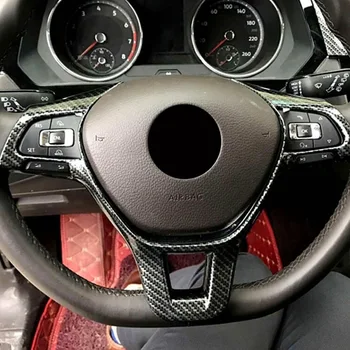 ABS Углеродное волокно для JETTA MK6 2015 2016 2017 2018 Отделка рамы рулевого колеса автомобиля Аксессуары для укладки автомобилей 1шт