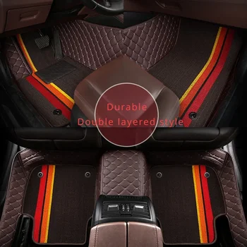 Коврик для пола роскошного автомобиля в индивидуальном стиле для Toyota LAND CRUISER PRADO 7 Seat 2010-2019 C-HR Hybrid 2021-2023 Детали интерьера