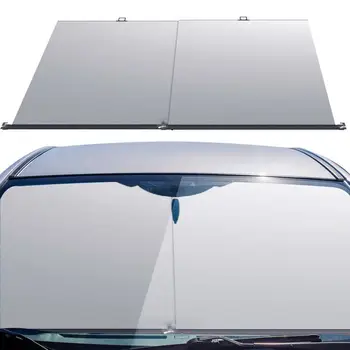 Автомобильные солнцезащитные шторы Выдвижной солнцезащитный козырек на лобовом стекле Эффективно блокирует тепло Блок солнцезащитного козырька на лобовом стекле автомобиля