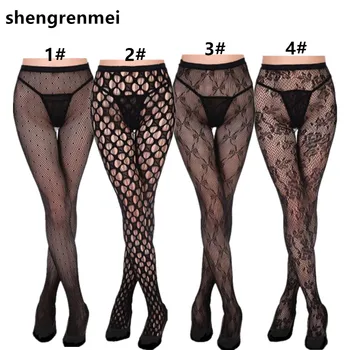 Женские черные колготки Shengrenmei 2019, сексуальные колготки, модные чулки в сеточку, четыре разных рисунка на выбор