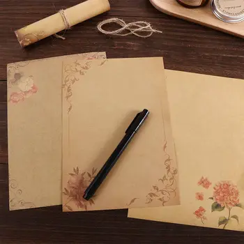 Письмо-приглашение на День Святого Валентина Бумага с веревкой Крафт-бумага Писчая бумага блокнот для писем Ретро винтажный конверт