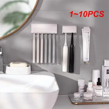 1 ~ 10ШТ Подставка для зубных щеток, Органайзер для бритвы, Электрическая зубная щетка, настенные держатели для зубной пасты, экономия места в ванной комнате