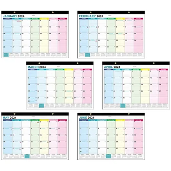 Английский Настенный Календарь на 2024 год Многоцелевые Настольные Календари Бумажное Офисное Расписание Decore