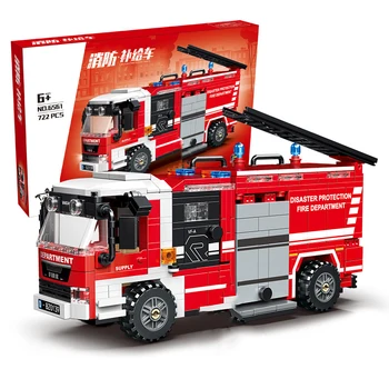 Серия City Fire Protection Спринклерная машина для подачи воды Пожарные Строительные блоки Кирпичи Игрушки Подарки