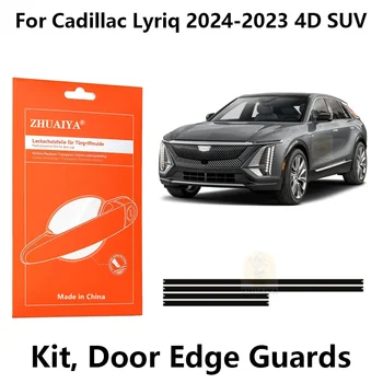 Защита Края Двери ZHUAIYA Дверная Ручка Чашка Защитная Пленка Для Краски TPU PPF Для Cadillac Lyrig 2024-2023 4D Внедорожник автомобильные аксессуары