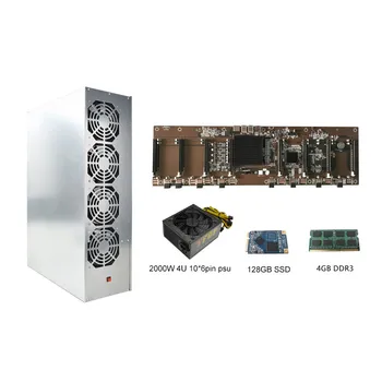 8 gpu mining rig B75 Для шасси 588/3070/3060/2060 с блоком питания жесткого диска GPU MSATA полный комплект