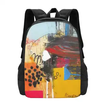 Следуйте за парнем, который следует за мечтой. Модный дизайн, дорожный ноутбук, школьный рюкзак, сумка, абстрактный городской желтый оранжевый