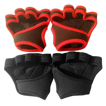157D Дышащие перчатки для поднятия тяжестей, спортивные перчатки без пальцев для дополнительного захвата