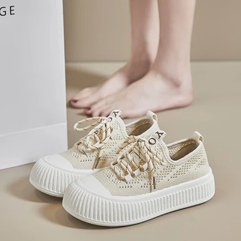 Новая Женская Модная Корейская Дышащая Парусиновая Обувь из Сетчатого Материала для Женщин, Летняя Студенческая Спортивная Повседневная Обувь для Бега, Zapatos Mujer