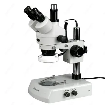 Светодиодный тринокулярный стереомикроскоп-AmScope Поставляет стереомикроскоп со светодиодным тринокулярным увеличением 7X-180X