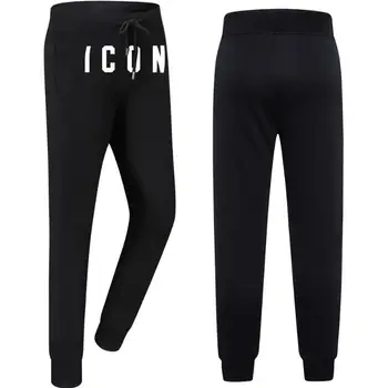 ICON Мужской модный тренд, спортивные повседневные брюки Slim Fit с буквенным принтом WK003