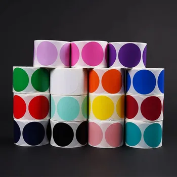 Красочные круглые 50 мм/2 дюйма круглые уплотнительные этикетки, наклейки для упаковки, Черная / Белая / Красная / Крафт-бумага/ Прозрачная / Розовая / Синяя /Зеленая