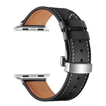 Кожаный Ремешок для Apple watch band 44мм 40мм 42мм 38мм 49мм ultra браслет correa ремешок для часов iWatch серии 8 7 SE 6 5 3 45мм 41мм