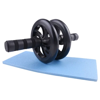 Брюшной валик Ab Roller с ковриком для тренажера для мышц в тренажерном зале, тренажеры для фитнеса, гладкая поверхность