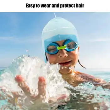 Новое милое удобное плавание для детей, Плавающий силикон, Водонепроницаемая детская Мультяшная шапочка для дайвинга, защита ушей