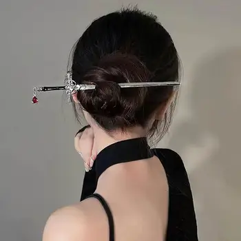 Шпилька с металлическими мечами в стиле панк, китайская фирма, удерживающая вилку для волос, Винтажные украшения, защита от падения, шпилька для волос, заколка для волос