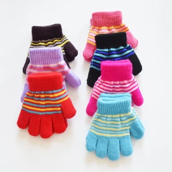 Уютные перчатки, грелки для рук, лыжные перчатки для маленьких девочек и мальчиков, дышащие вязаные перчатки