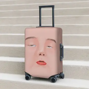 Новое забавное выражение лица на крышке чемодана 2024 года, практичные принадлежности для багажа, защита от путешествий
