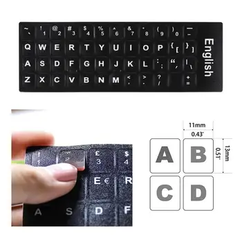 Многоязычные наклейки на клавиатуру, заменяющие буквы английского / русского / арабского / корейского / японского / немецкого языков для портативных ПК