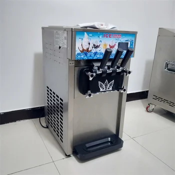 110/220 В Коммерческая Автоматическая машина для приготовления мягкого мороженого с тремя вкусами для использования в ресторане