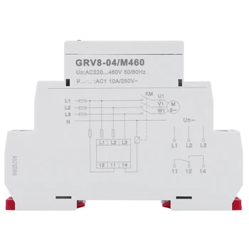 3X трехфазное реле контроля напряжения GRV8-04 M460, реле контроля последовательности фаз, защиты от фазовых сбоев, реле контроля напряжения