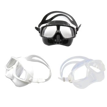 Маска для подводного плавания с широким обзором, маска для подводного плавания из закаленного стекла с регулируемым ремешком