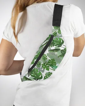 Тропические растения Монстера, Мужская И Женская поясная сумка, поясная сумка, кошелек, большая поясная сумка для телефона, кошелек, водонепроницаемые набедренные сумки типа 