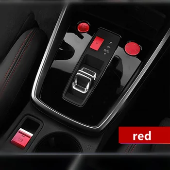 Красный/Синий/Серебристый Роскошный Декоративный Элемент Кнопки Панели Коробки Передач Из Алюминиевого Сплава 3D Для Audi A3 (8Y) 2020 2021 Аксессуары