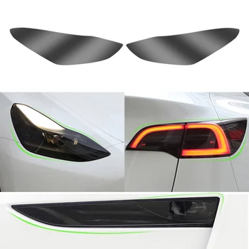 Для Tesla Model 3 Y S X PPF затемненная фара заднего фонаря, защитная пленка для противотуманных фар, пленки для изменения цвета фар заднего фонаря
