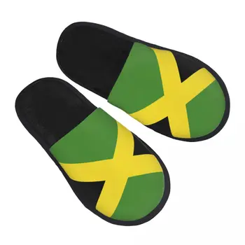 Меховые тапочки для женщин и мужчин, модные Пушистые Зимние Теплые тапочки с флагом Ямайки, домашняя обувь