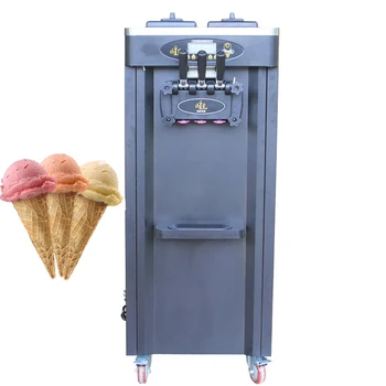Индивидуальная коммерческая Вертикальная машина для производства мороженого с воздушным насосом с 3 вкусами, Многофункциональная машина для производства замороженного йогурта