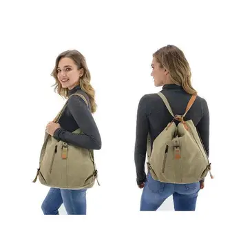 Холщовые женские сумки через плечо, высококачественный Многофункциональный женский рюкзак для студентов, школьные дорожные сумки большой емкости