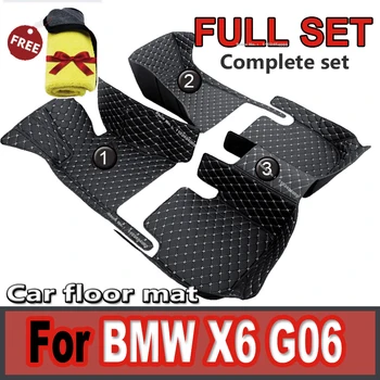 Автомобильные коврики для BMW X6 G06 2020 2021 Пользовательские Автомобильные Накладки для ног Автомобильный ковер Аксессуары для интерьера