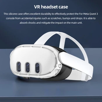 Силиконовая Гарнитура Виртуальной Реальности Защитный Чехол Противоударная Прозрачная Передняя Защитная Пленка Для Лица VR Shell Передняя Защитная Крышка для Meta Quest 3