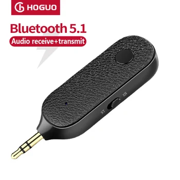 Hoguo-Bluetooth-адаптер 2-в-1, Передатчик-Приемник, Беспроводной, 3,5 мм, Стереонаушник для наушников, Телевизор, Автомагнитола, AUX 5,0
