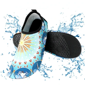Мужская и женская водная обувь, Пляжные носки для плавания, нескользящие носки с принтом, Фитнес, Йога, танцы, плавание, Серфинг, Дайвинг, Подводная обувь
