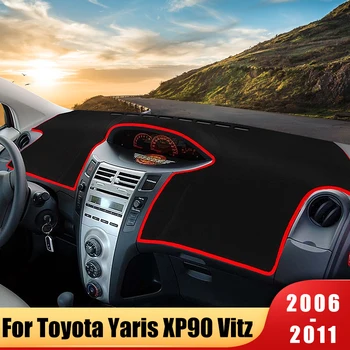 Для Toyota Yaris Vitz 2 XP90 2006-2011 Крышка приборной панели автомобиля, защищающая от света, коврики, козырек от солнца, ковры, Чехол для защиты от ультрафиолета, Аксессуары для интерьера