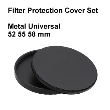 Металлическая защитная крышка фильтра для линз Комплект для хранения 52 55 58 мм Алюминий Универсальный для всех фильтров для линз UV CPL ND