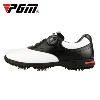 Мужская обувь для гольфа PGM, водонепроницаемые спортивные противоскользящие дышащие спортивные кроссовки с подвижным ногтем, вращающиеся пряжки, спортивные кроссовки