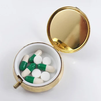 Металлические коробочки для таблеток, контейнер-органайзер для лекарств, футляр для таблеток, коробка конфет