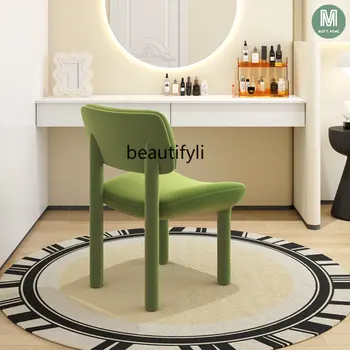 Косметический стул Домашний стул в кремовом стиле, светильник для спальни, роскошный туалетный столик, табурет, простой стул для маникюра